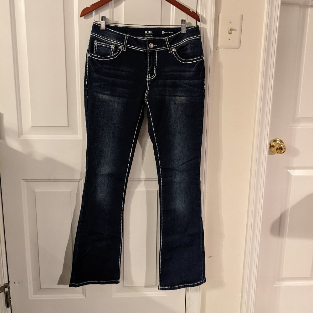 a.n.a Bootcut Jeans, Blue, 8